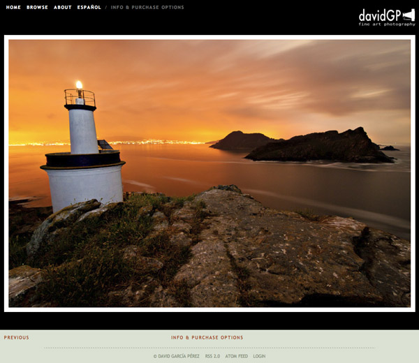 davidgp.es - davidGP - Fine Art Photography (screen capture)